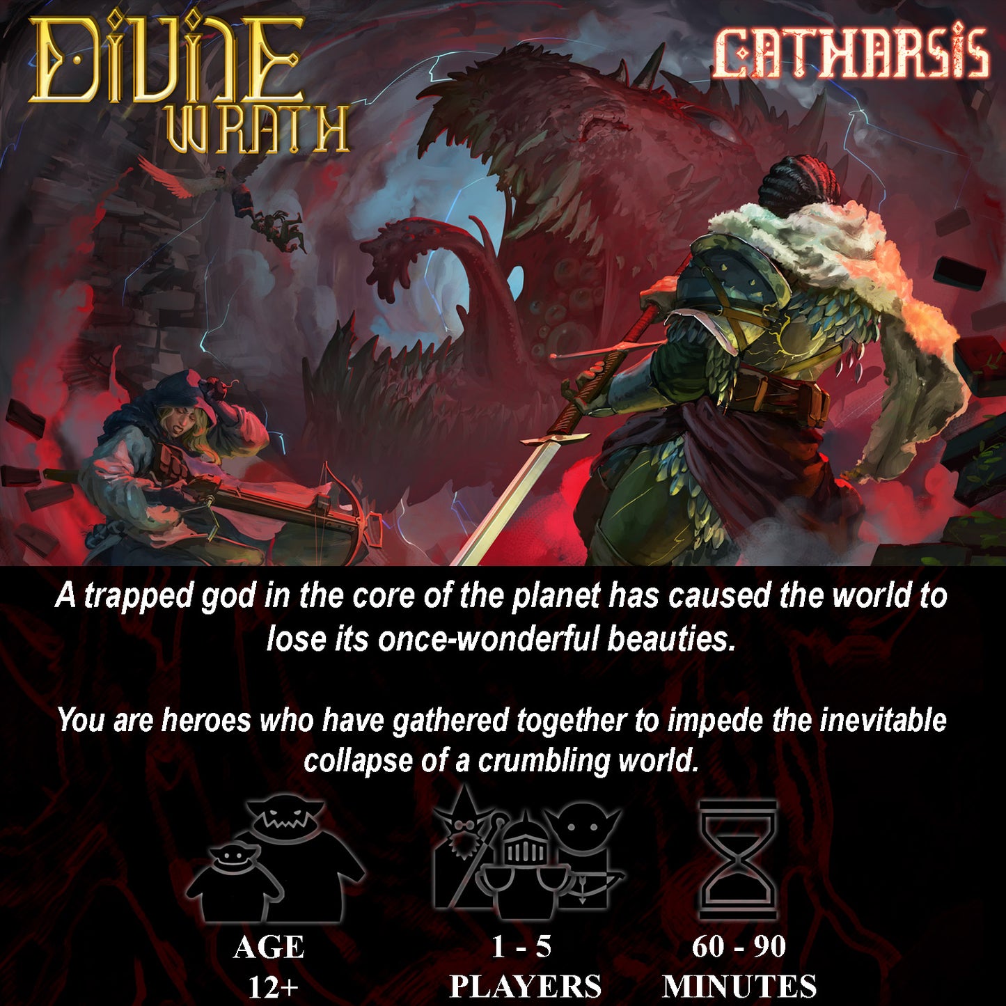 Divine Wrath Board Game Solo and Cooperative Adventure Dice Rolling
